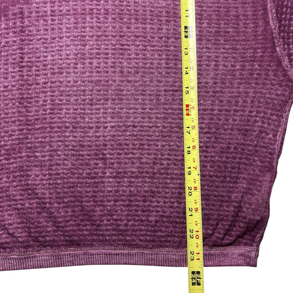 Free People We The Free South Side Thermal Top L Violet Relaxed Lightweight FLAW - Picture 10 of 13